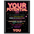 Rave Flyer Motivation Framed Print Wall Art Ready to Hang UK — Framed Art Print | Wild Thread Co UK