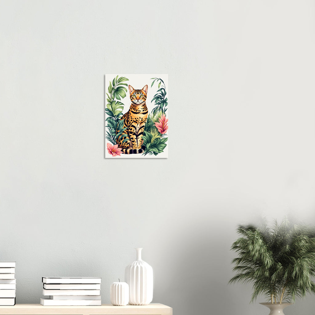 Bengal Cat Jungle Art Print Art Print — detail view | Wild Thread Co