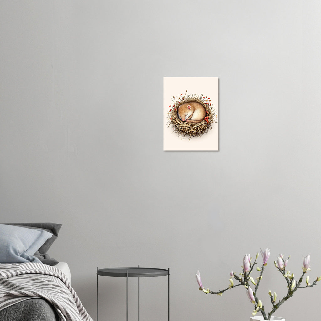 dormouse sleeping — print 280x430mm Art Print — detail view | Wild Thread Co