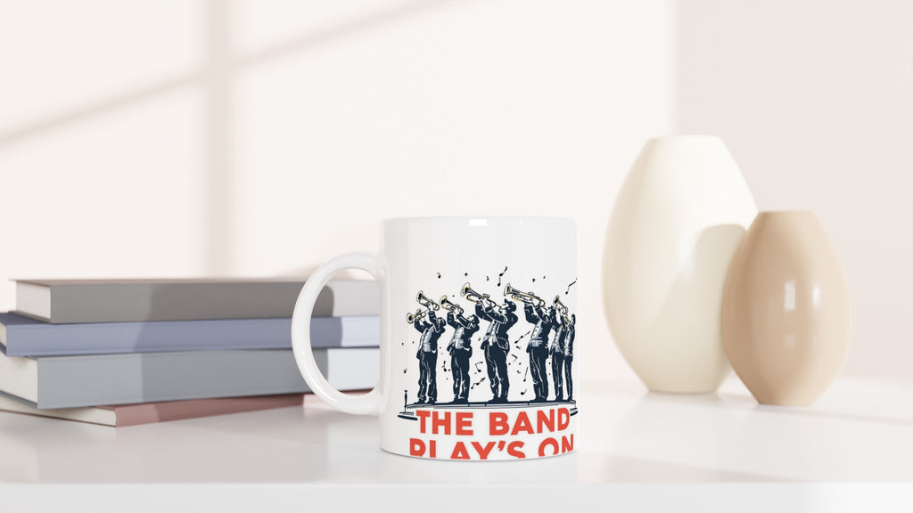 Northern Brass Band Bandstand Mug — detail view | Wild Thread Co