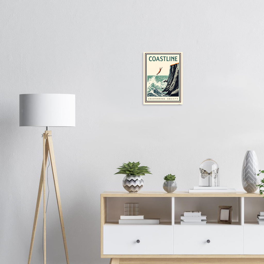 Coastline Vintage Travel Poster — Art Print | Wild Thread Co