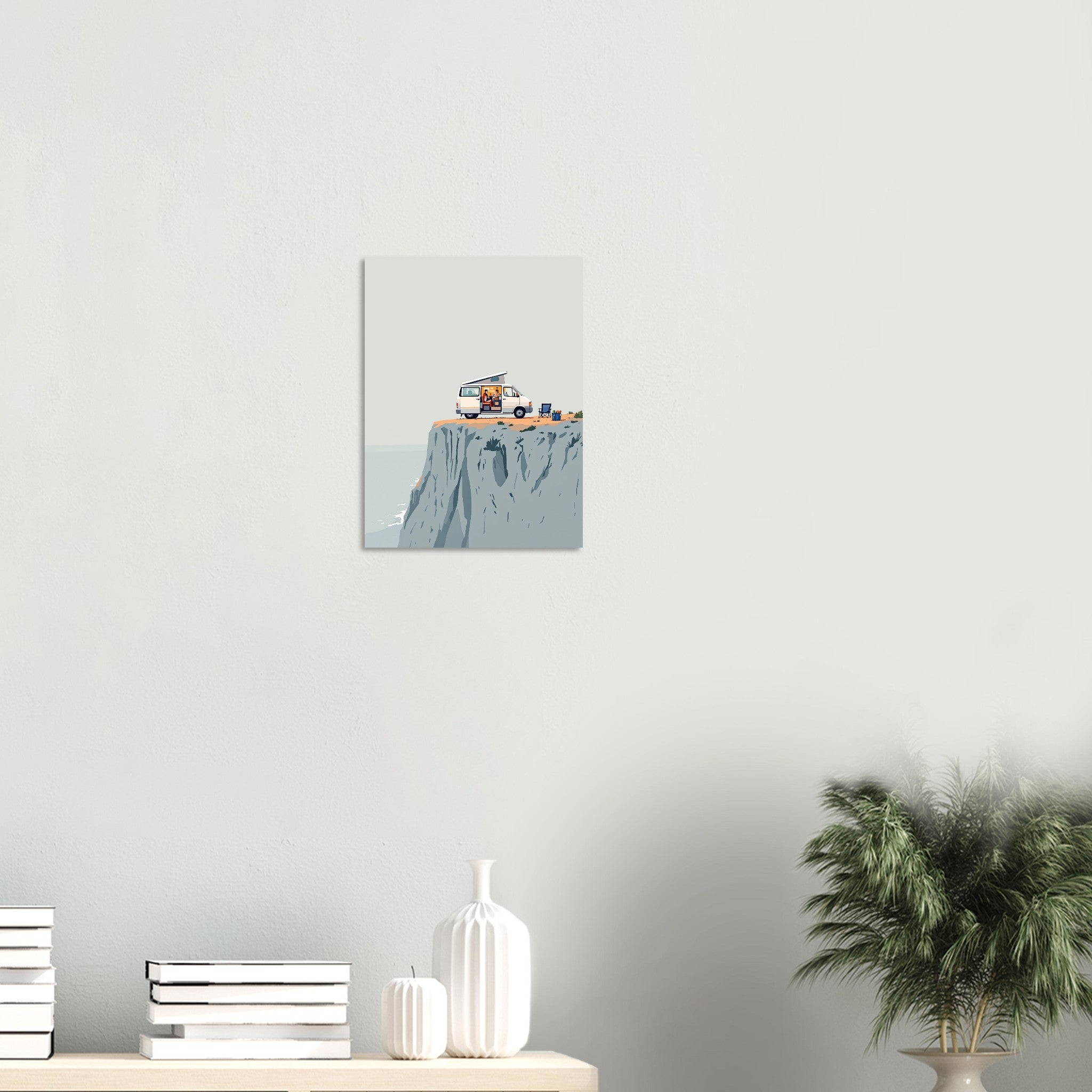 Van Life Clifftop Sea Art Print Art Print — detail view | Wild Thread Co
