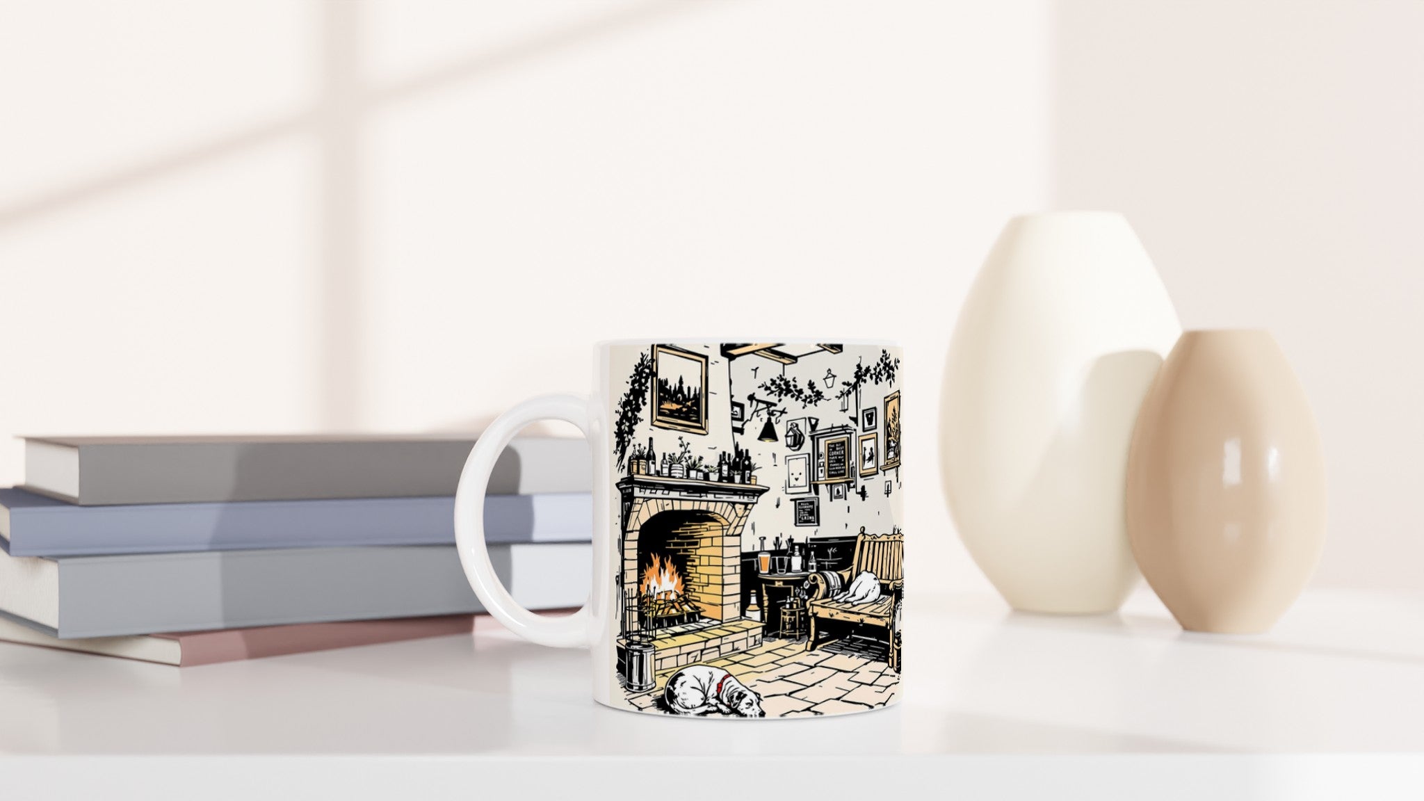 The Best Corner in England Country Pub Mug — detail view | Wild Thread Co