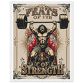 Victorian Circus Strongman Framed Print Wall Art Ready to Hang UK Framed Art Print — detail view | Wild Thread Co