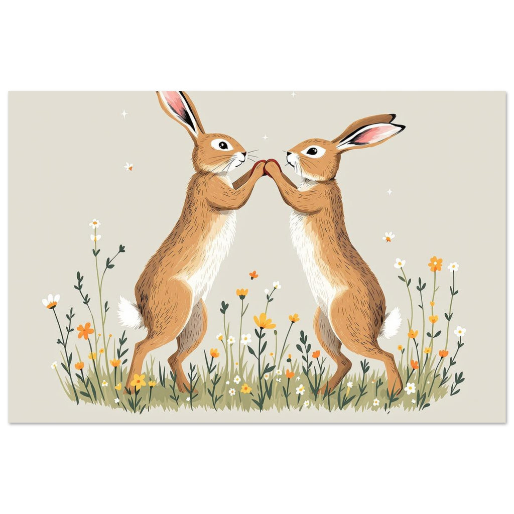 Hare Boxing Spring T-Shirt — Print Material | Wild Thread Co