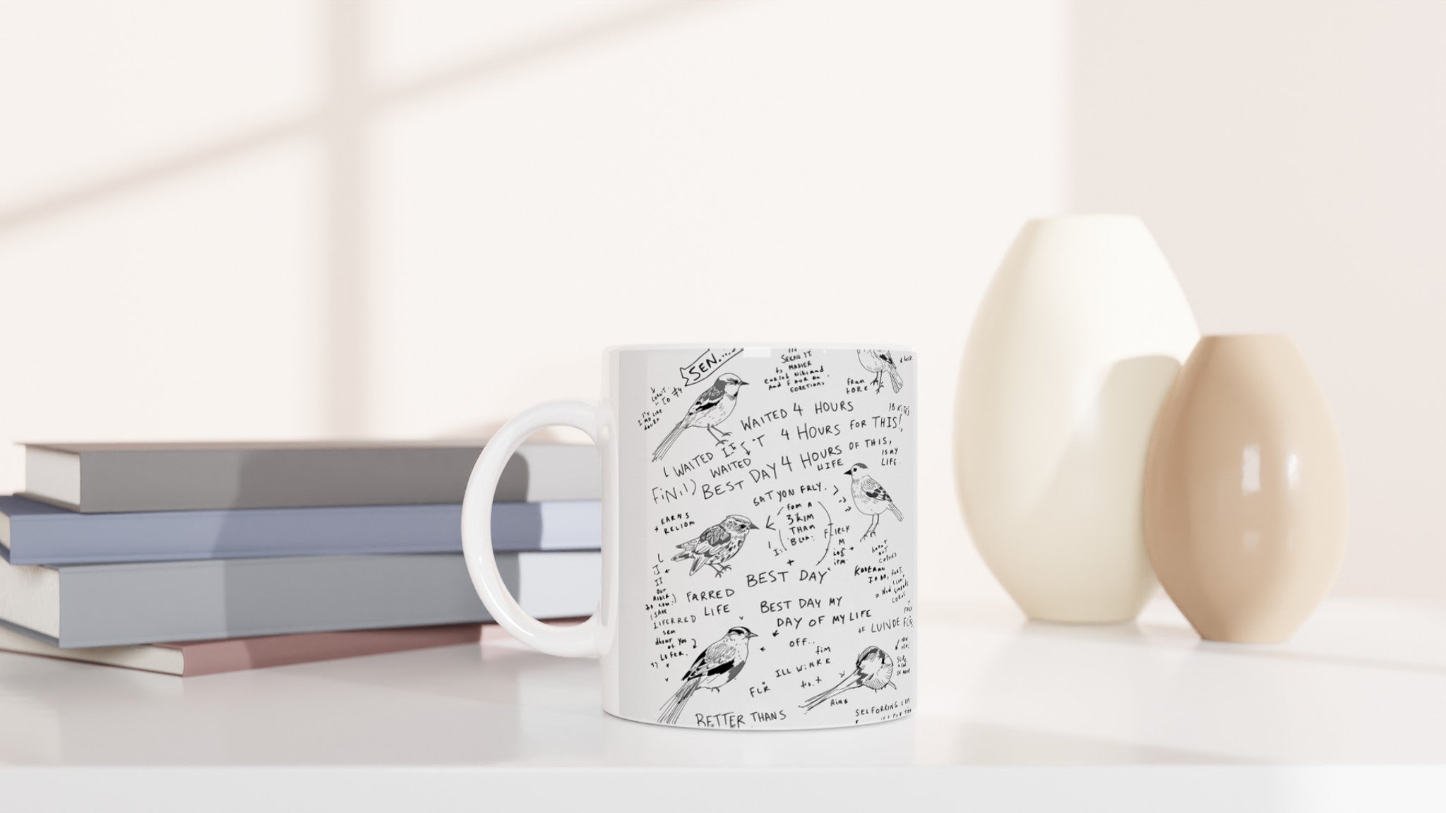 Birdwatcher Field Notebook Mug Coffee Tea Ceramic 11oz — Mug | Wild Thread Co