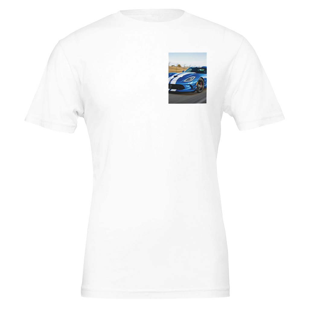 Viper Gts Blue Stripe T-Shirt — detail view | Wild Thread Co