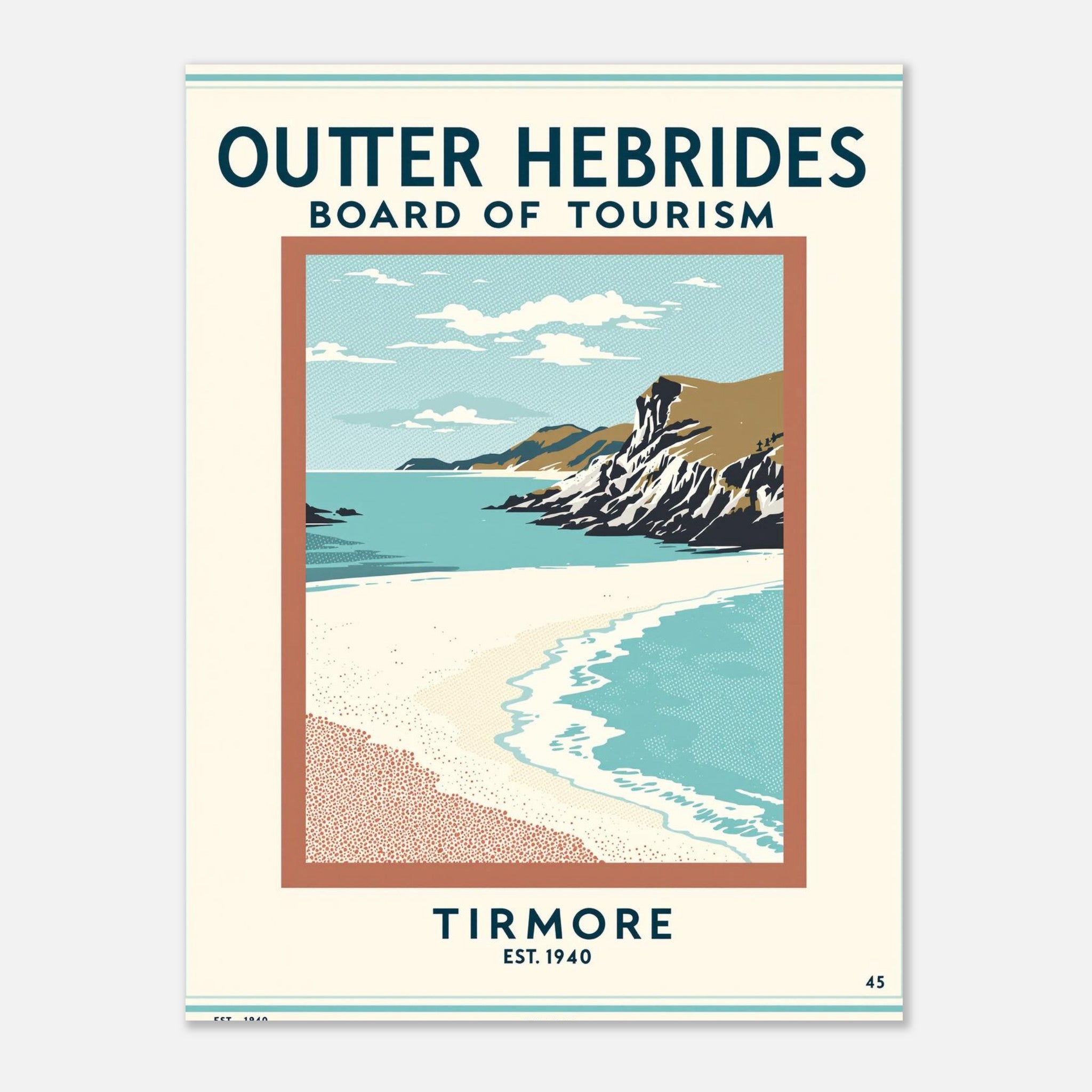 Outer Hebrides Vintage Travel Poster — Art Print | Wild Thread Co
