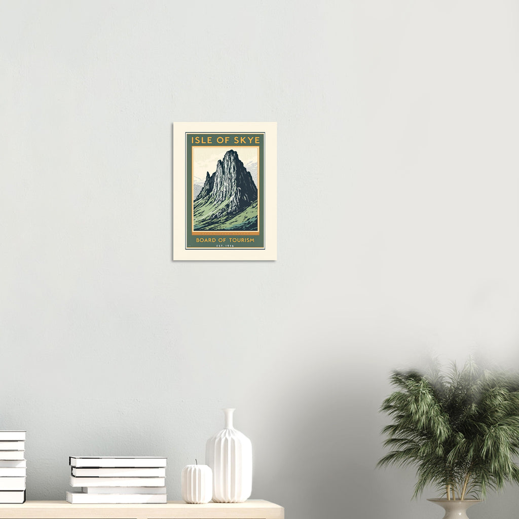 Isle Of Skye Vintage Travel Poster Art Print — detail view | Wild Thread Co
