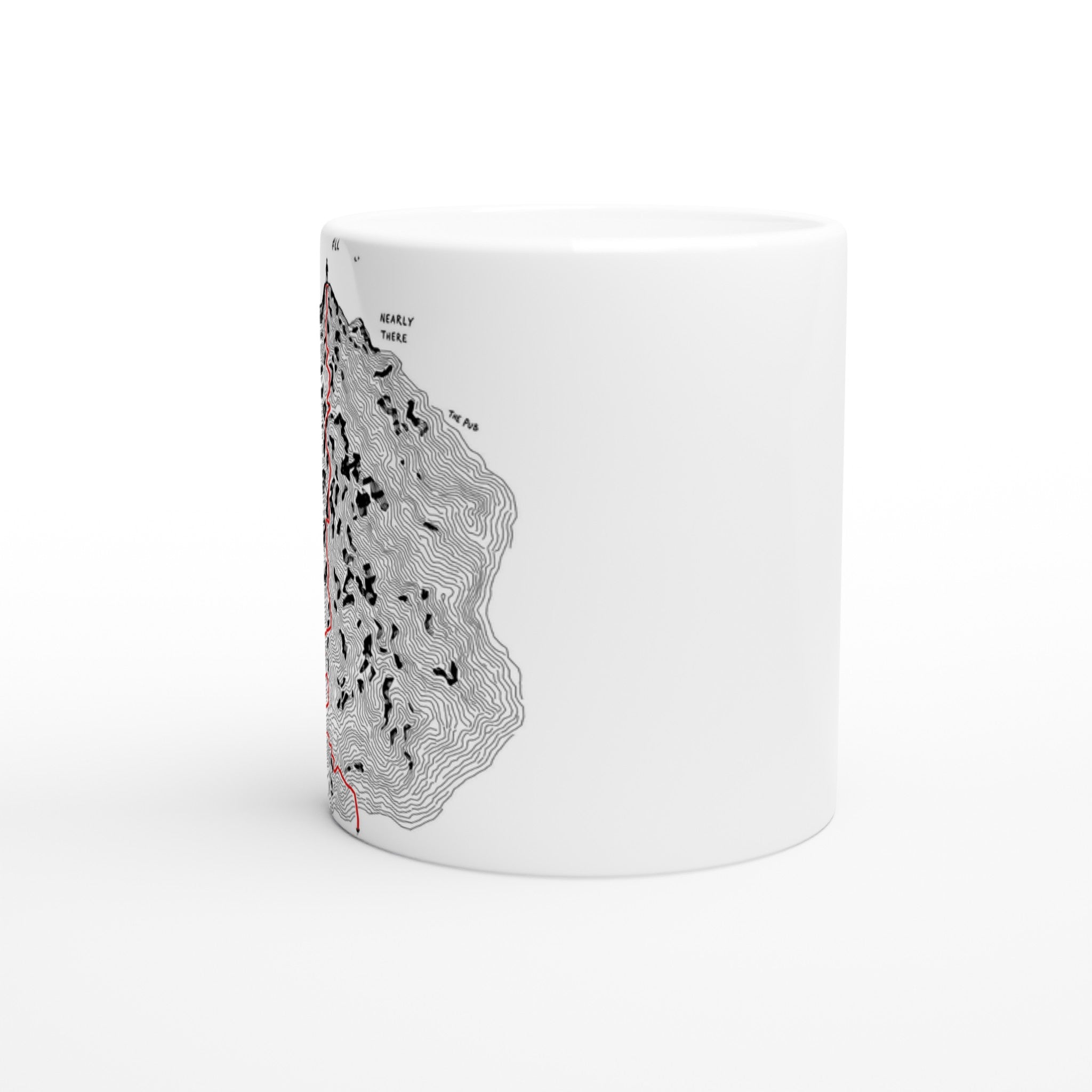 Fell Walking Map Mug — detail view | Wild Thread Co