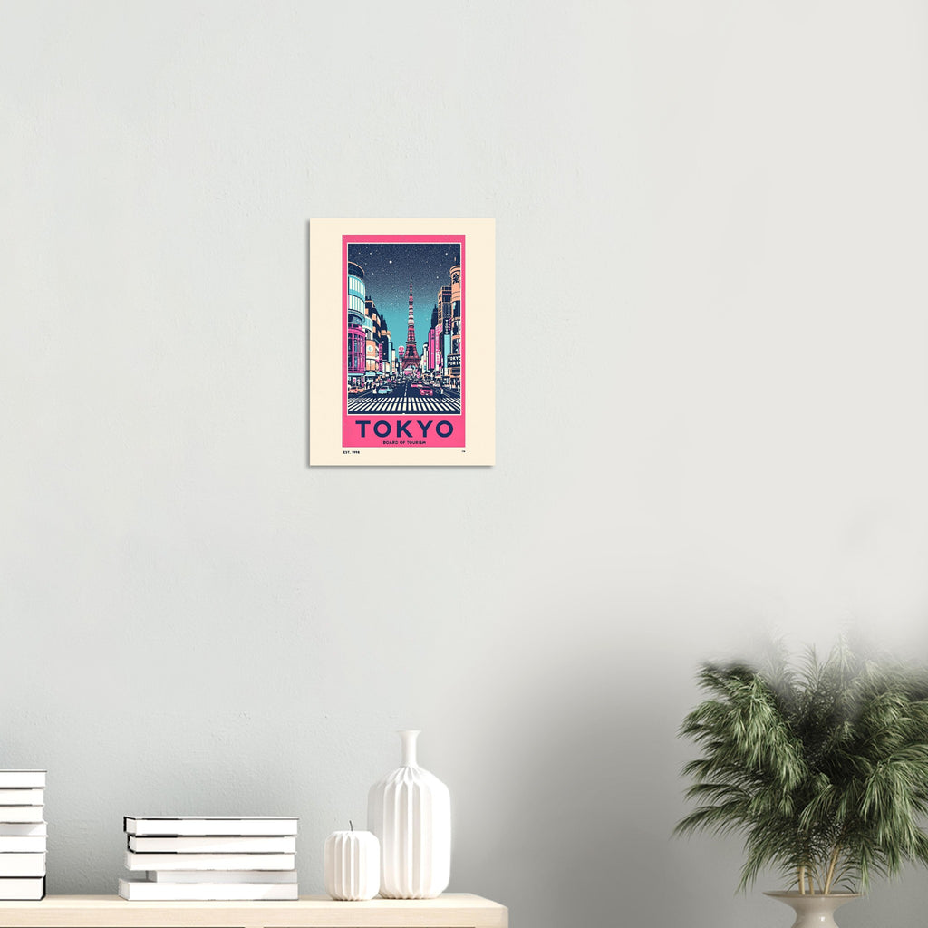 Tokyo Vintage Travel Poster Art Print — detail view | Wild Thread Co