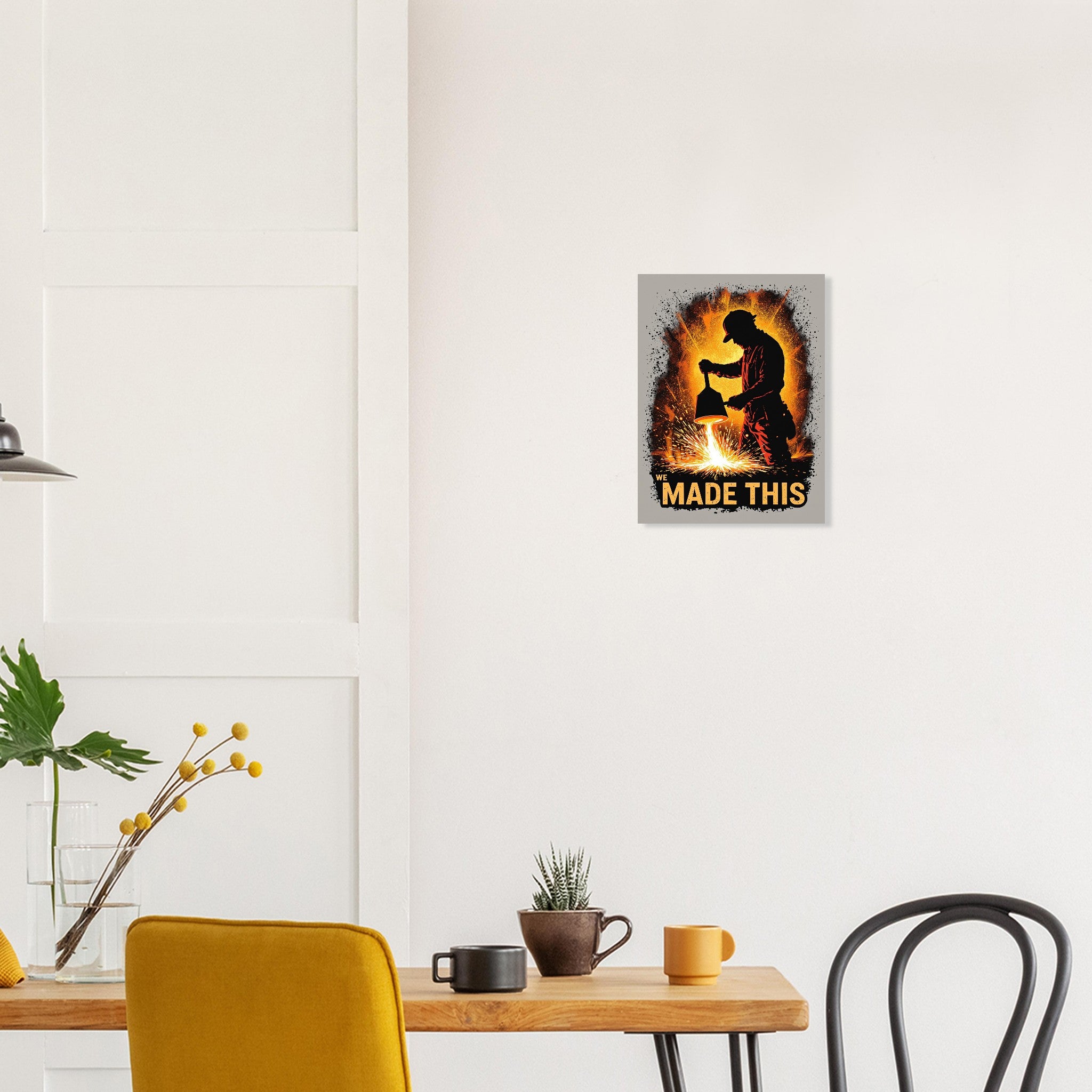Steelworker Furnace Heritage A1 Art Print Art Print — detail view | Wild Thread Co