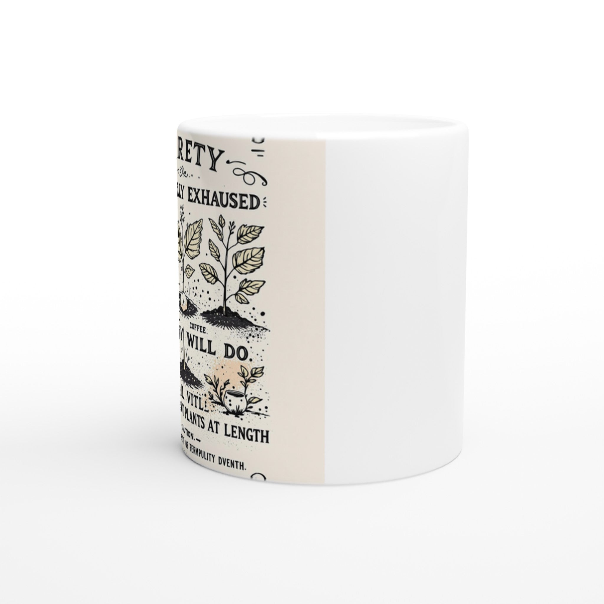 Gardener Seed Packet Spoof Mug — detail view | Wild Thread Co