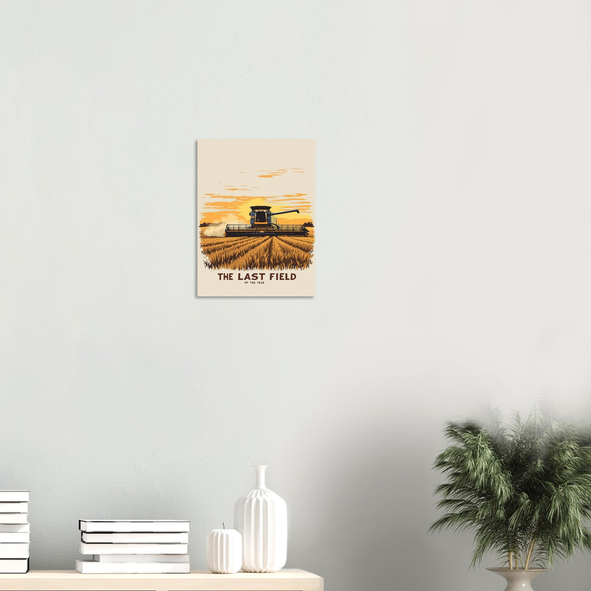 Combine Harvester Dusk Art Print Art Print — detail view | Wild Thread Co