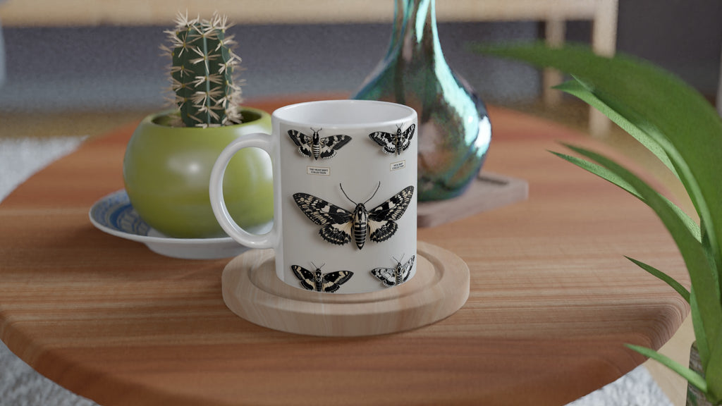 Dark Academia Moth Collector Mug — detail view | Wild Thread Co
