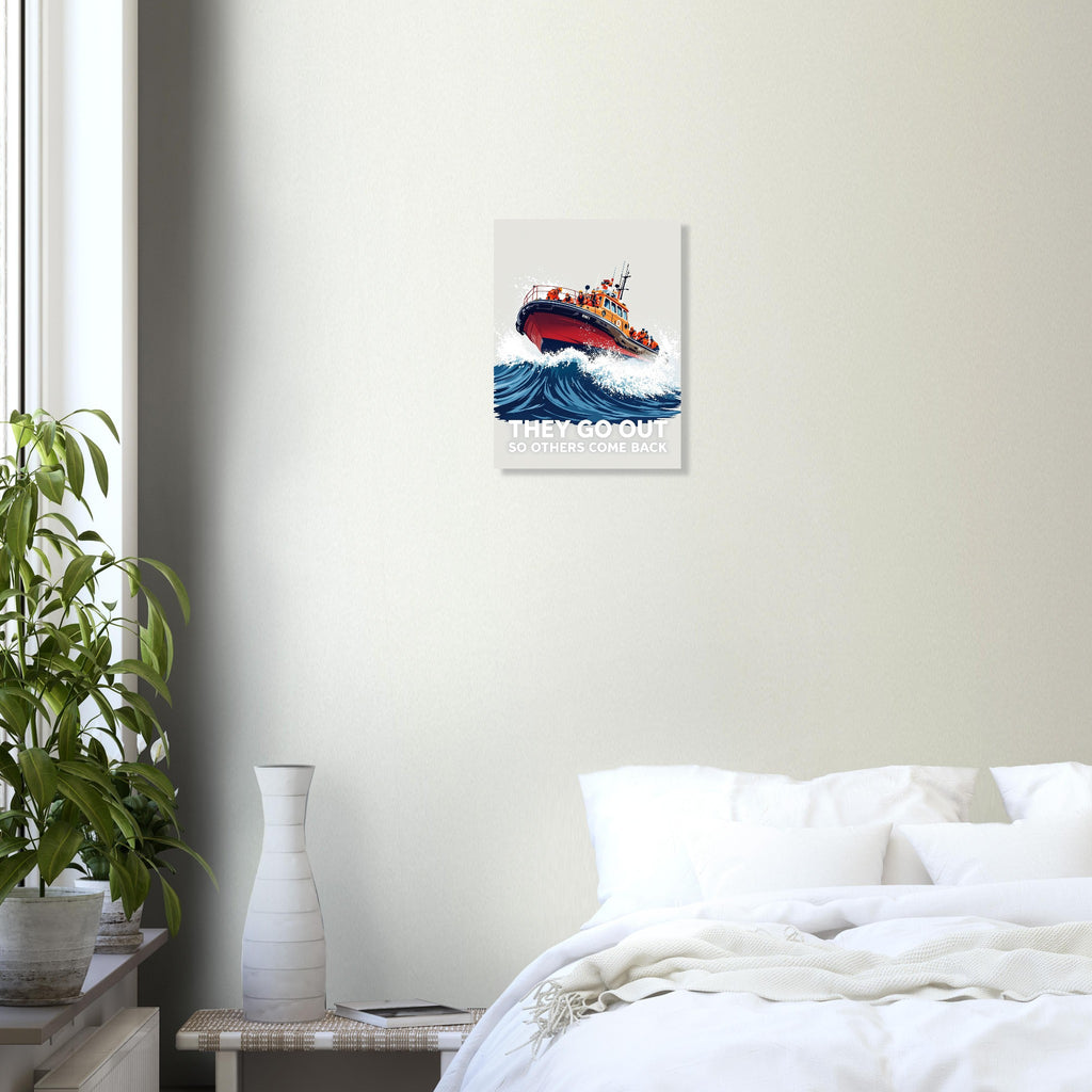 RNLI Lifeboat Rescue Art Print Art Print — detail view | Wild Thread Co