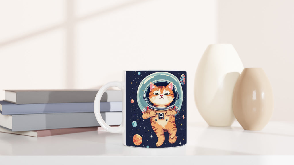 Cat Astronaut Mug — detail view | Wild Thread Co