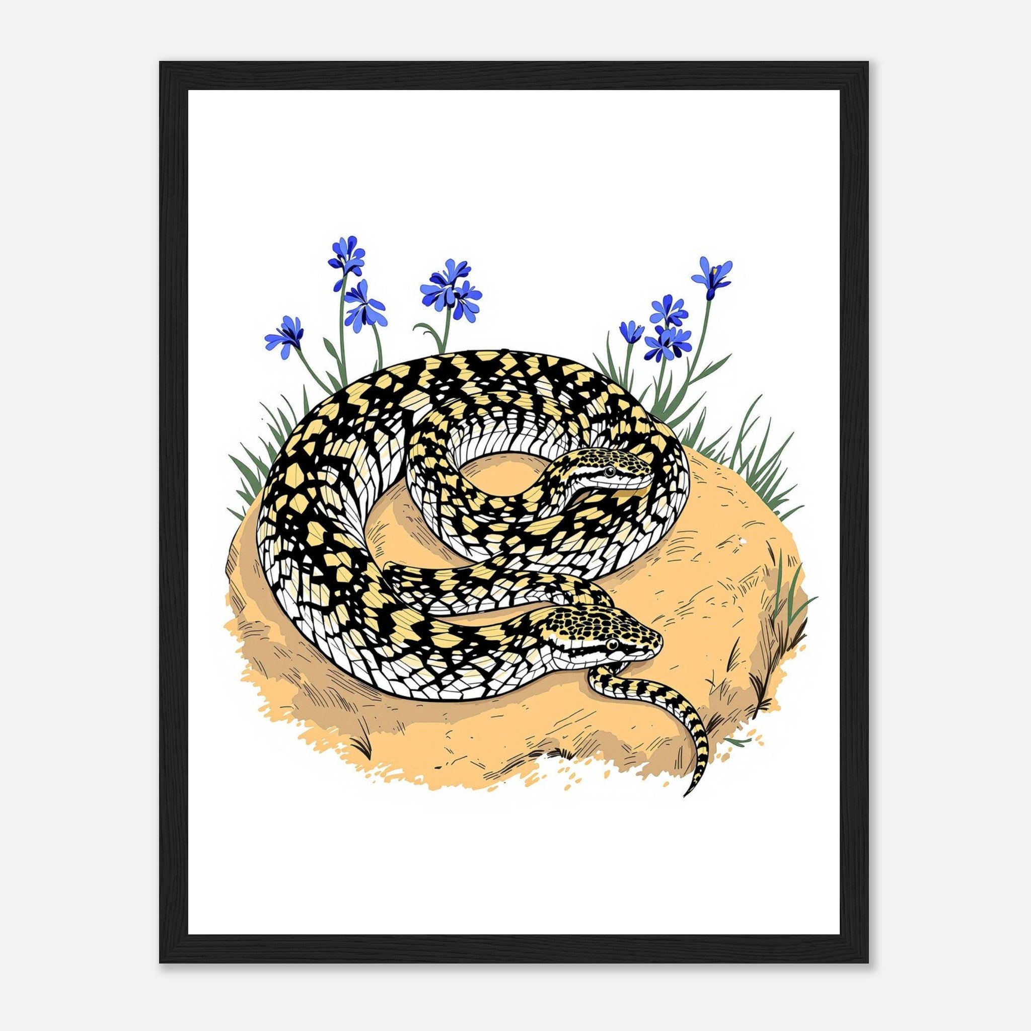 Adder Basking Rock Framed Print — Framed Art Print | Wild Thread Co