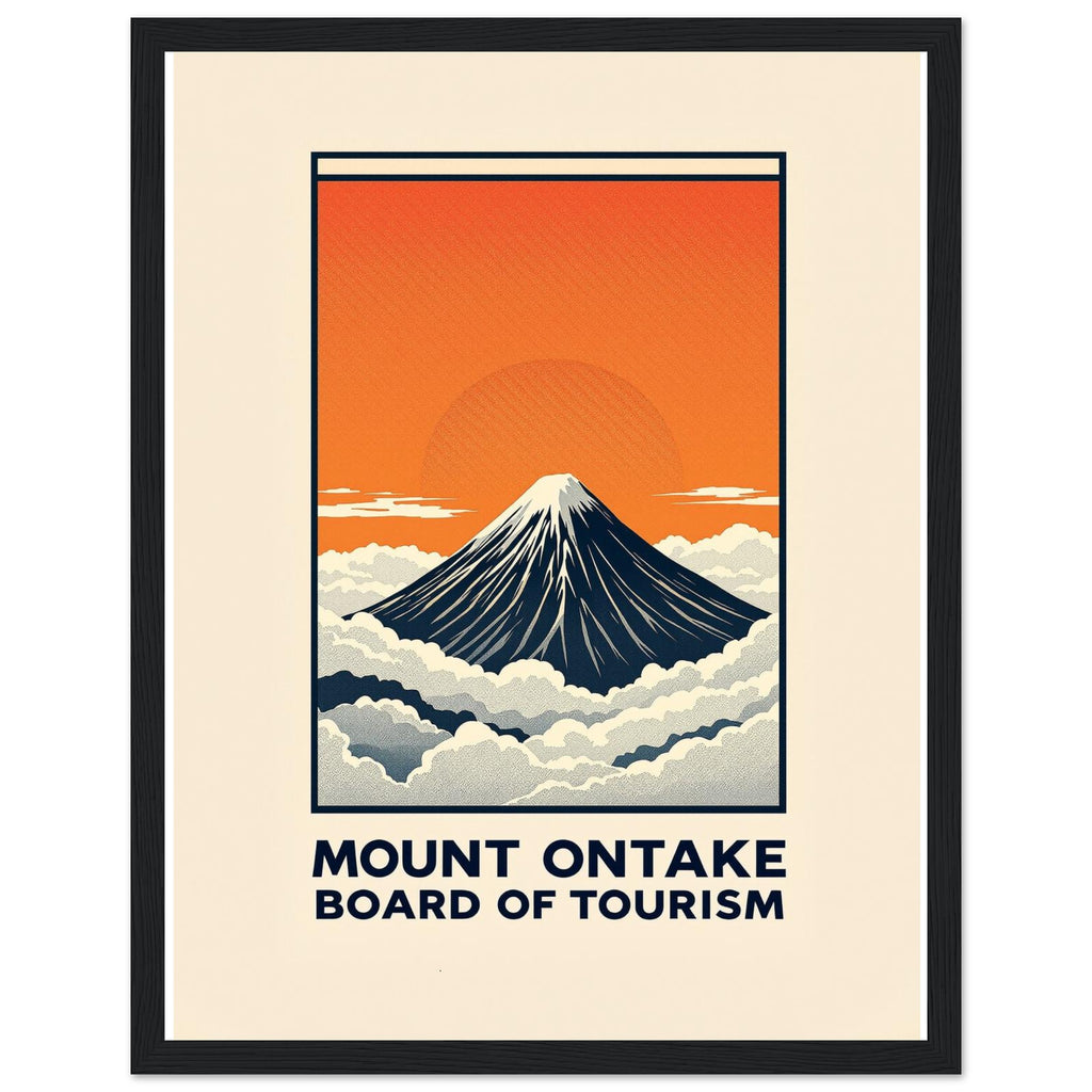 Mount Ontake Vintage Travel Poster — Framed Art Print | Wild Thread Co UK