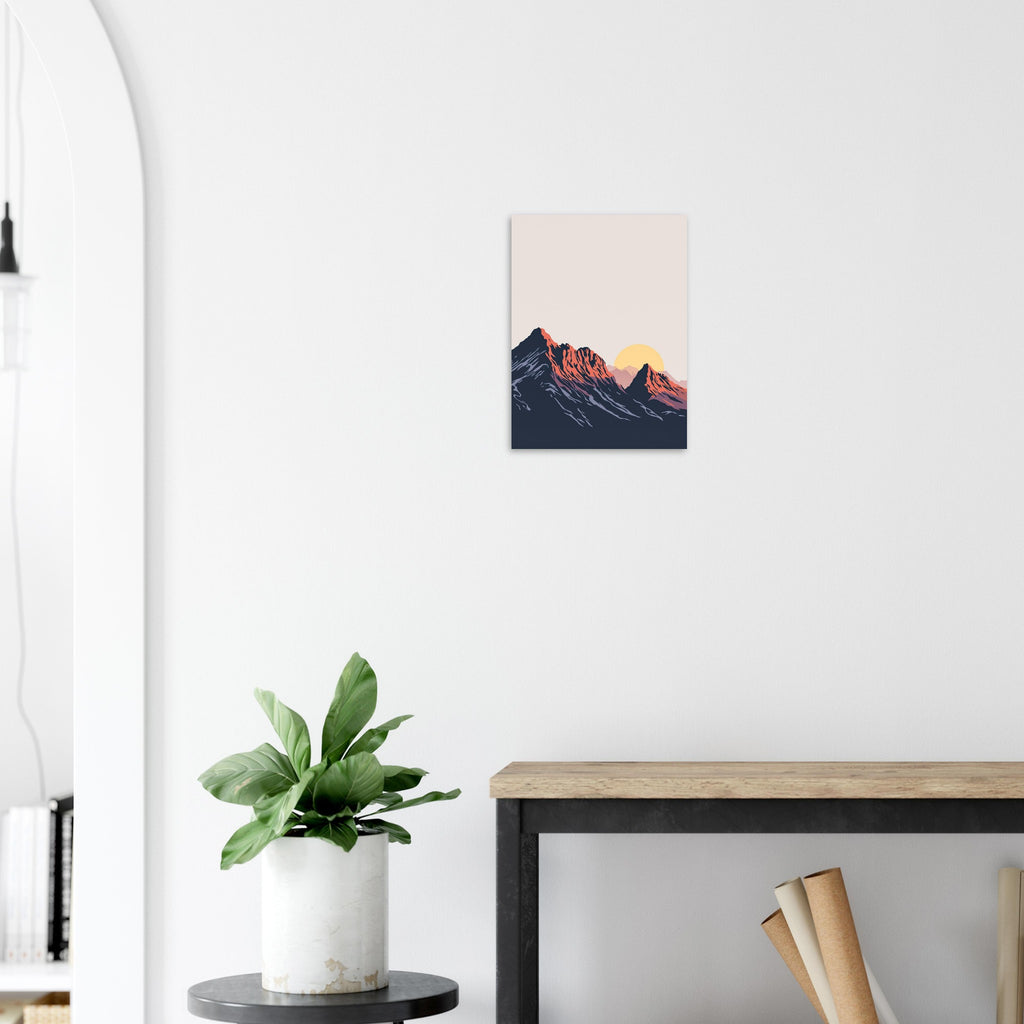 Langdale Pikes Silhouette Lake District A1 UK Art Print Art Print — detail view | Wild Thread Co