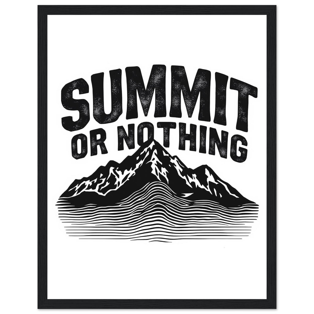 Gorpcore Mountain Framed Art Print — detail view | Wild Thread Co