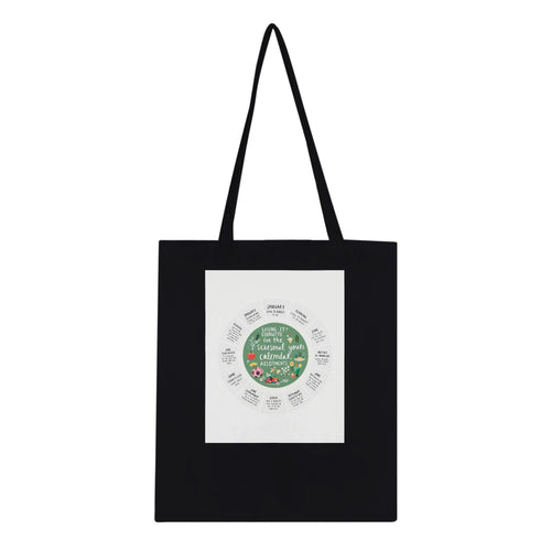 Allotment Circular Seasonal Calendar Tote Bag Cotton Shopper UK — Tote Bag | Wild Thread Co