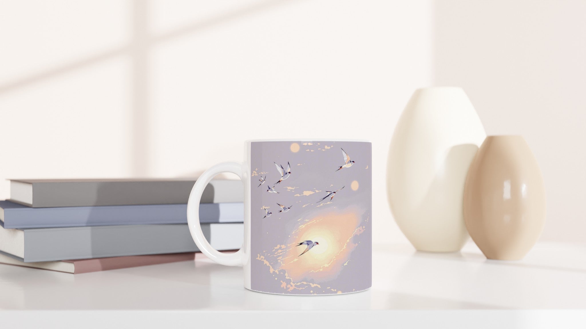 Swift Summer Evening Sky Mug — detail view | Wild Thread Co