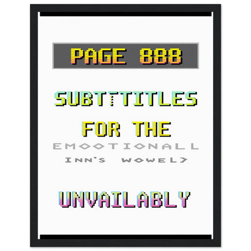 Ceefax Teletext Nostalgia — Framed Art Print | Wild Thread Co UK