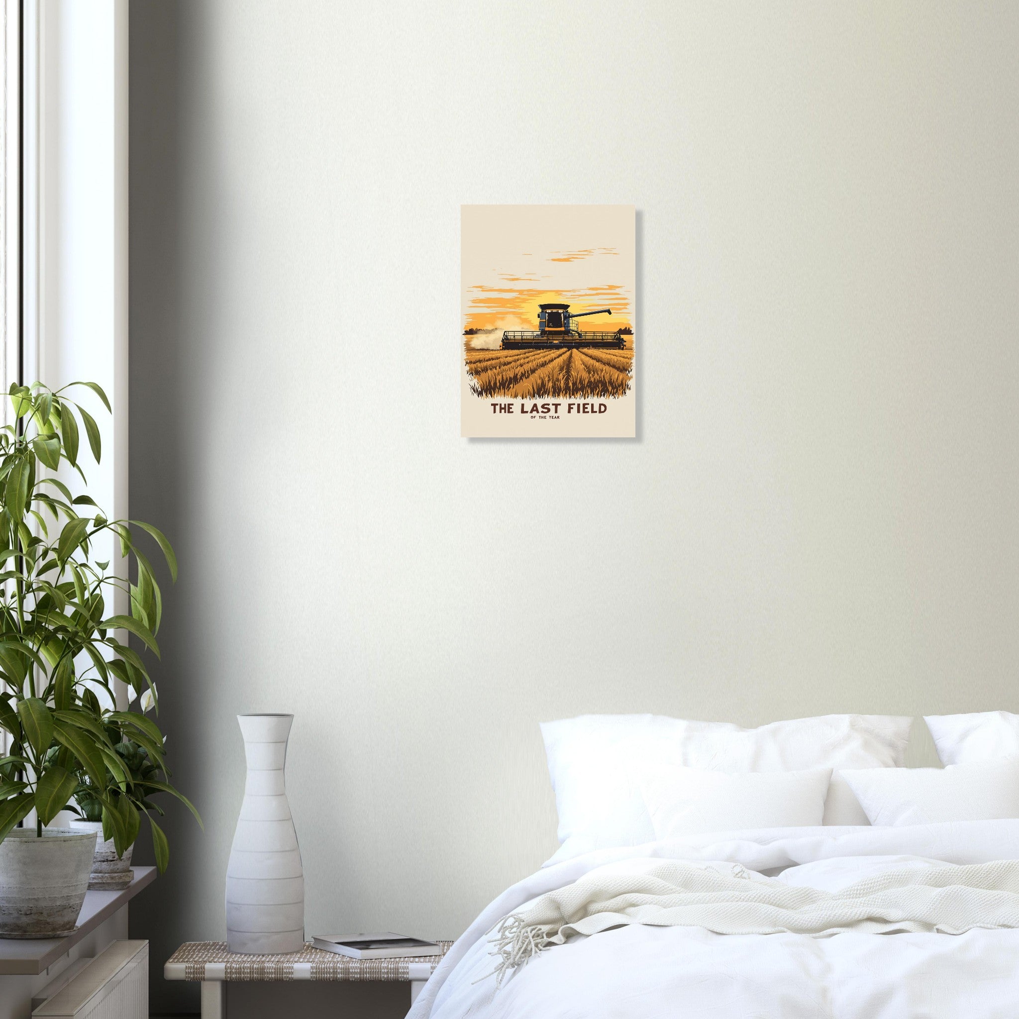Combine Harvester Dusk Art Print Poster Wall Art UK — Art Print | Wild Thread Co