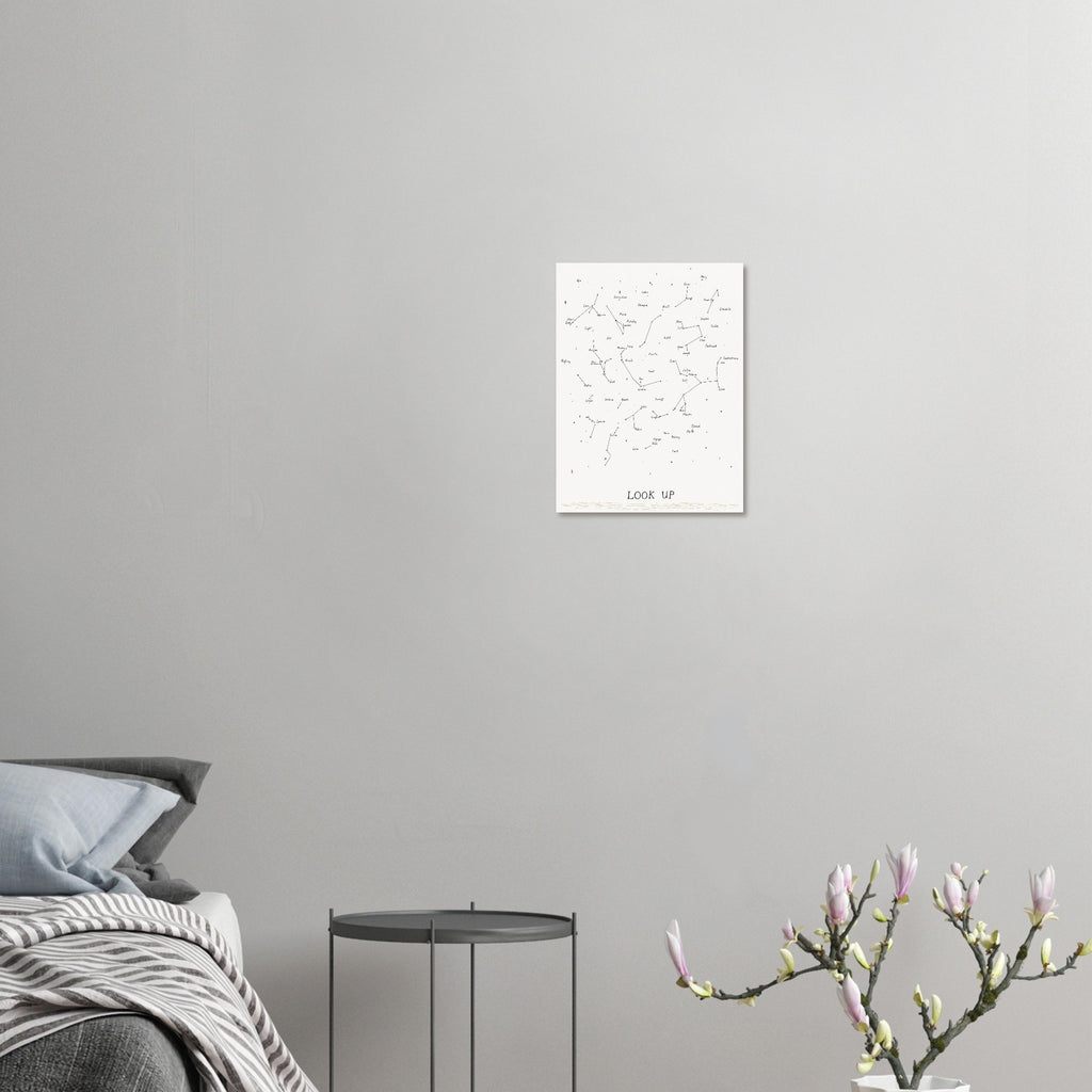 Winter Night Sky Star Chart Art Print Art Print — detail view | Wild Thread Co