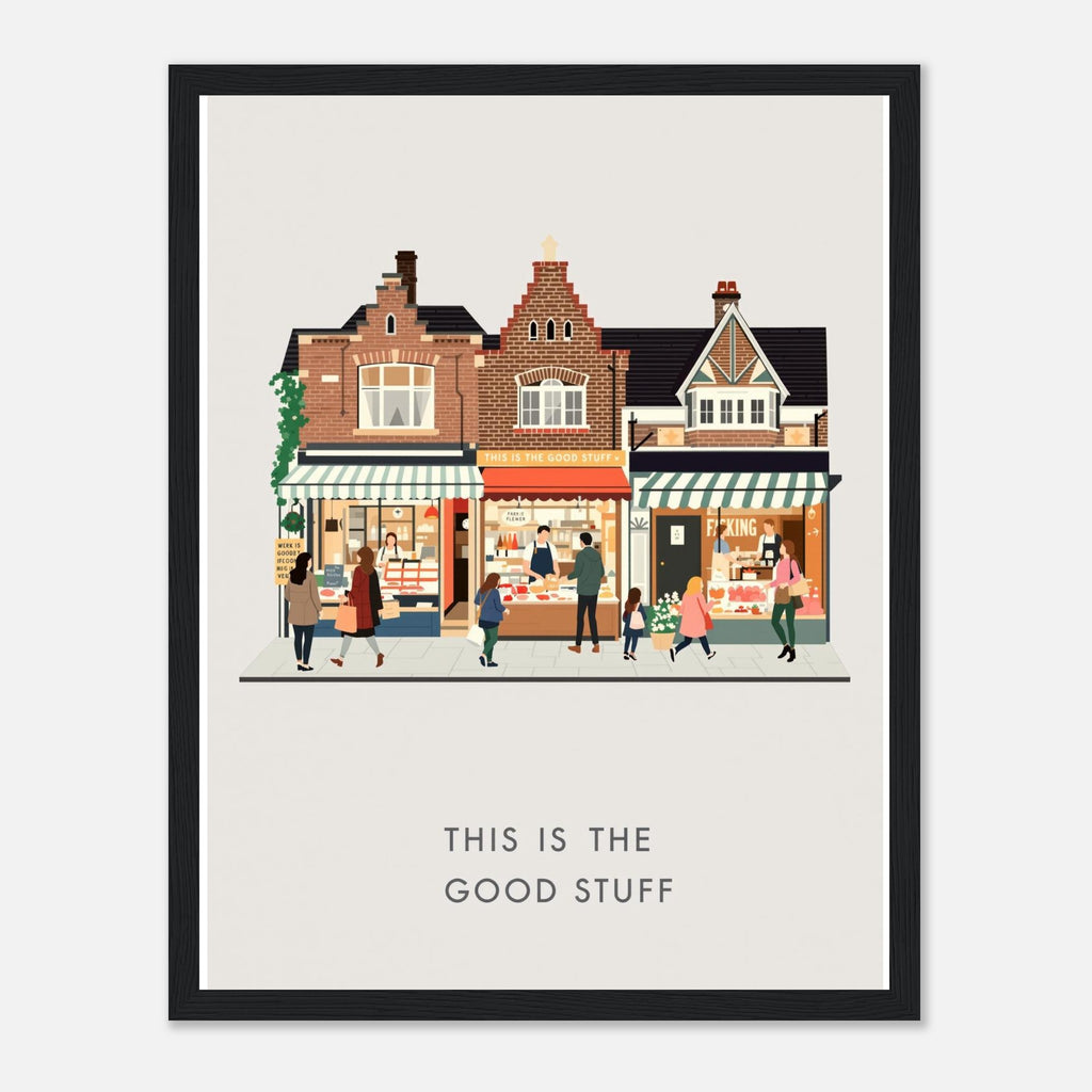 Yorkshire Market Town Saturday Morning Print Material — detail view | Wild Thread Co