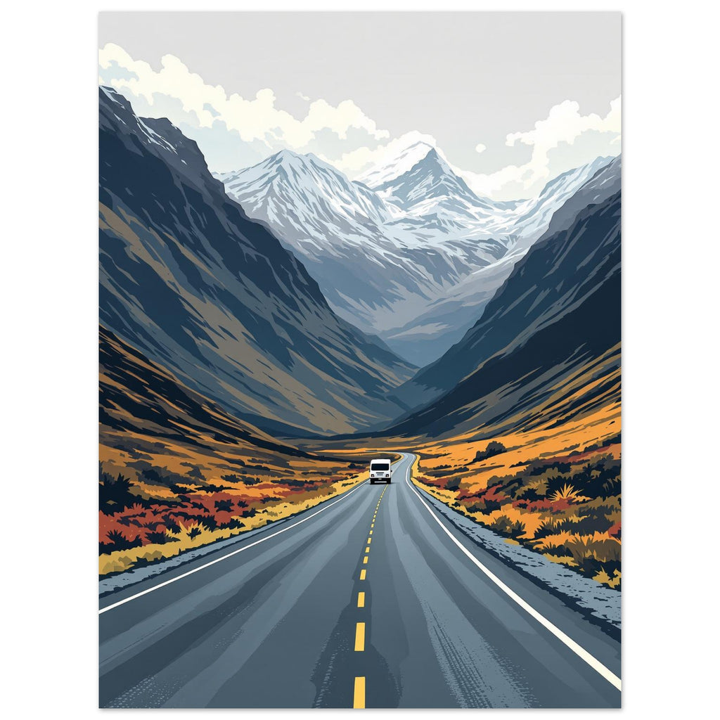 Glencoe Highland Scotland Road Art A1 Gift UK Art Print Poster Wall Art UK — Art Print | Wild Thread Co