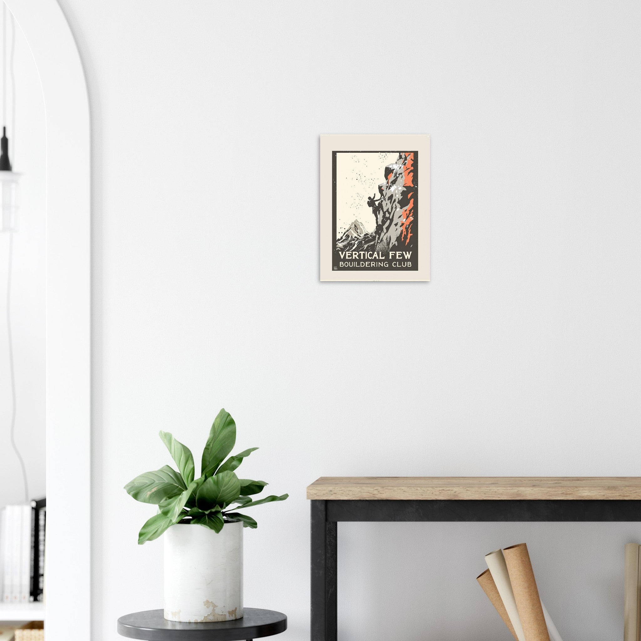 Vertical Few Vintage Travel Poster Art Print — detail view | Wild Thread Co