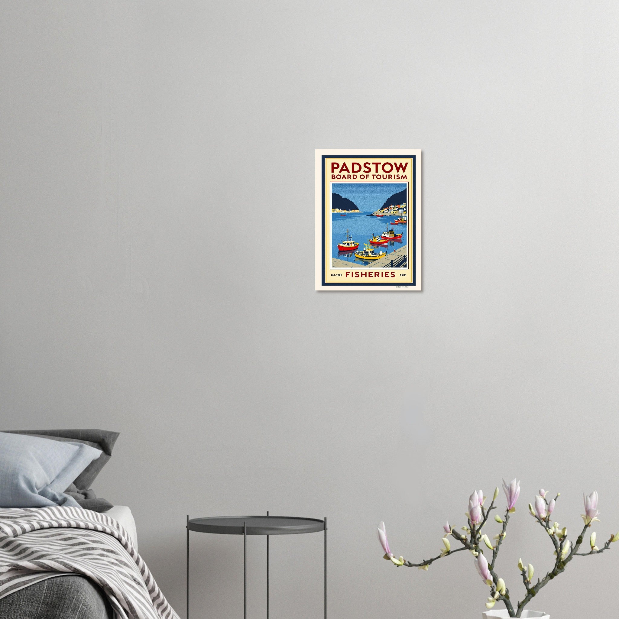 Padstow Vintage Travel Poster Art Print — detail view | Wild Thread Co