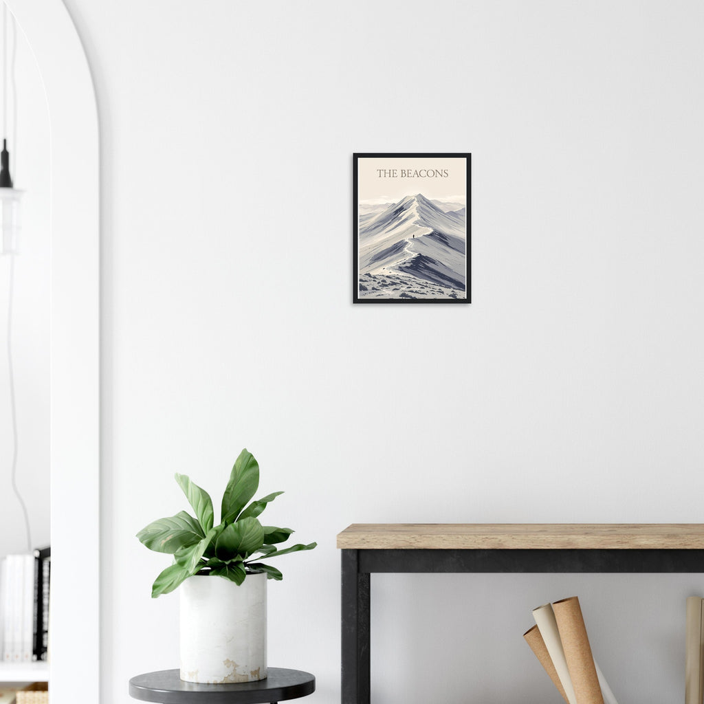 Brecon Beacons Pen Y Fan Ridgeline Framed Art Print — detail view | Wild Thread Co