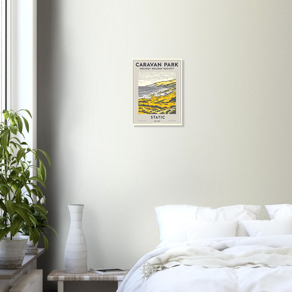 Caravan Park Vintage Travel Poster — Art Print | Wild Thread Co