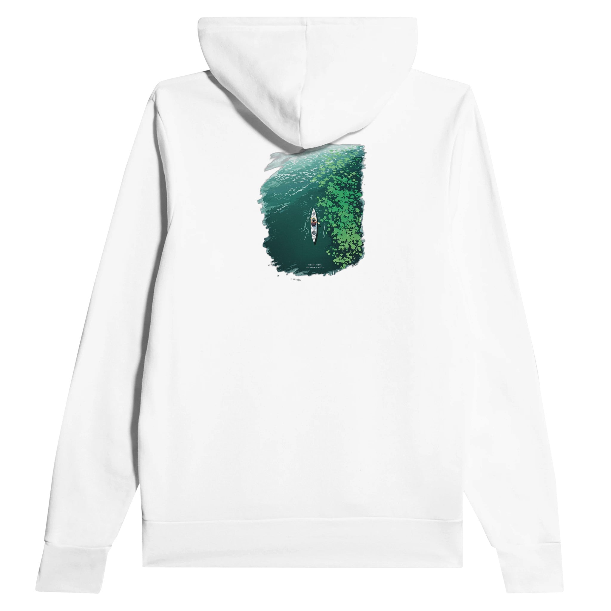 Sea Kayaking Aerial Hoodie — detail view | Wild Thread Co