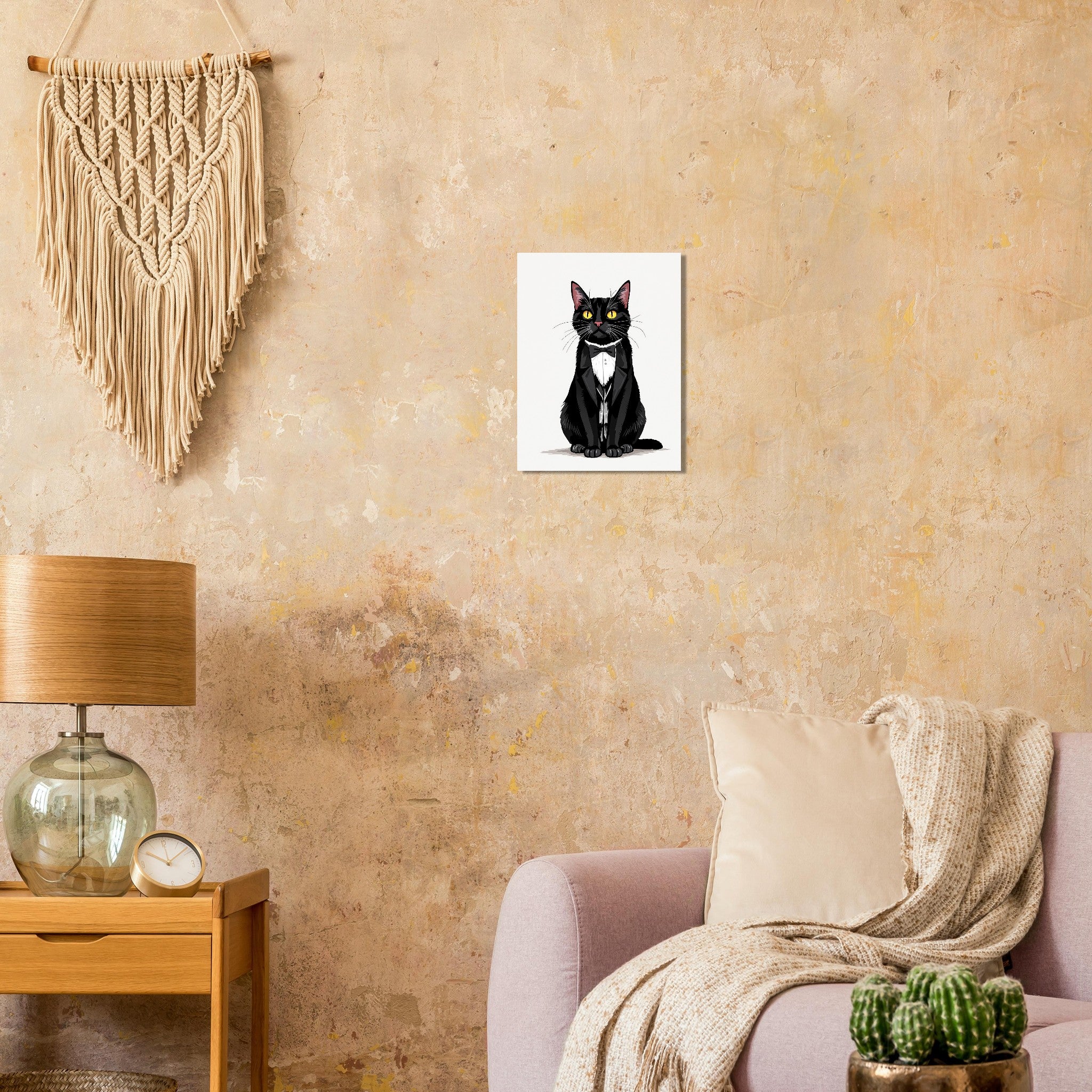 tuxedo cat gentleman Art Print Art Print — detail view | Wild Thread Co