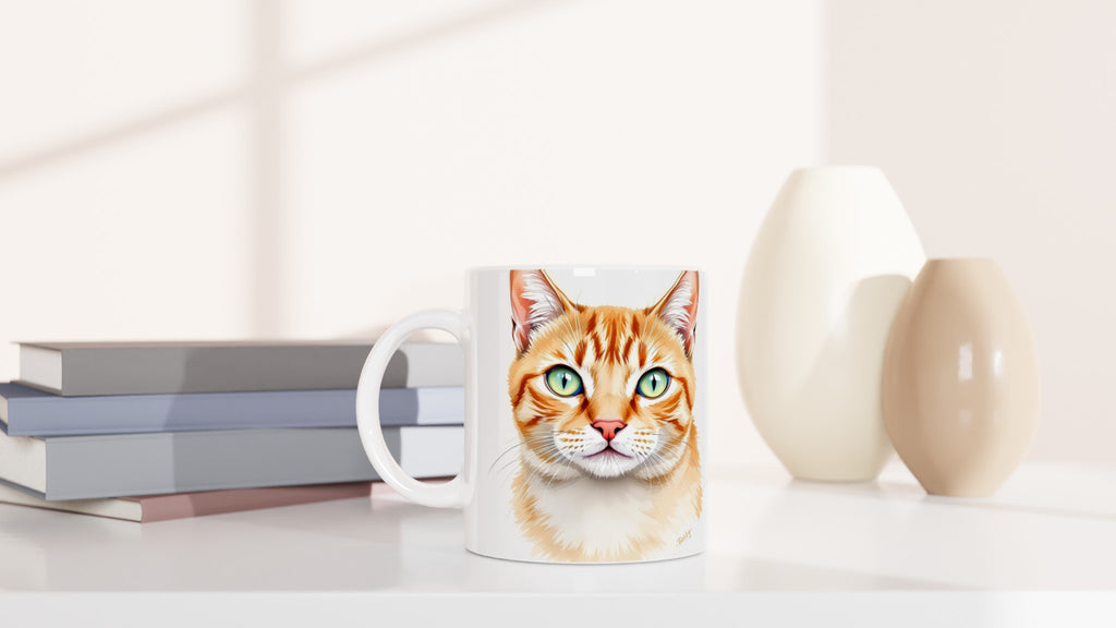 Ginger Tabby Portrait Mug — detail view | Wild Thread Co