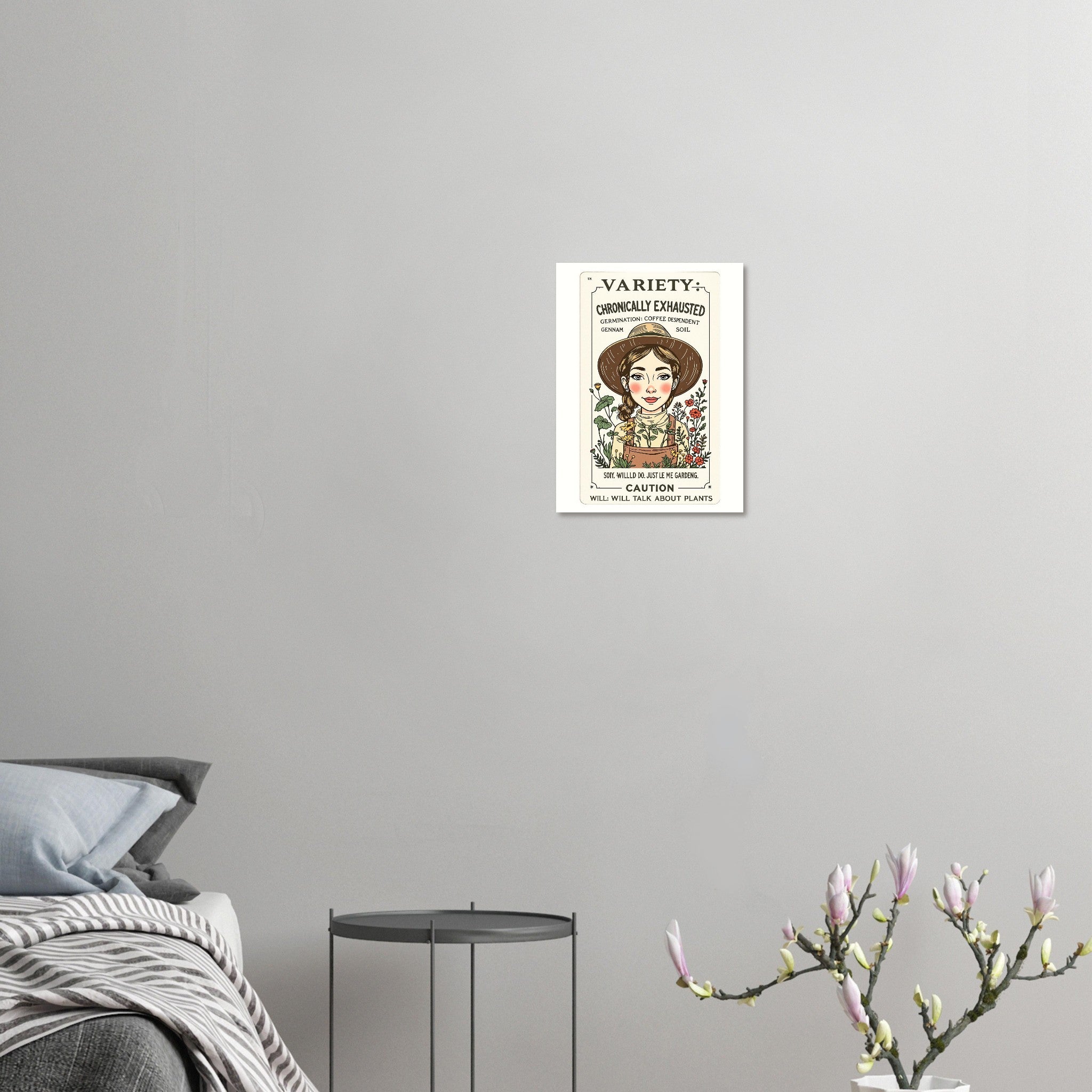 Chronically Exhausted Gardener Seed Packet Art Print Poster Wall Art UK UK Gift — Art Print | Wild Thread Co