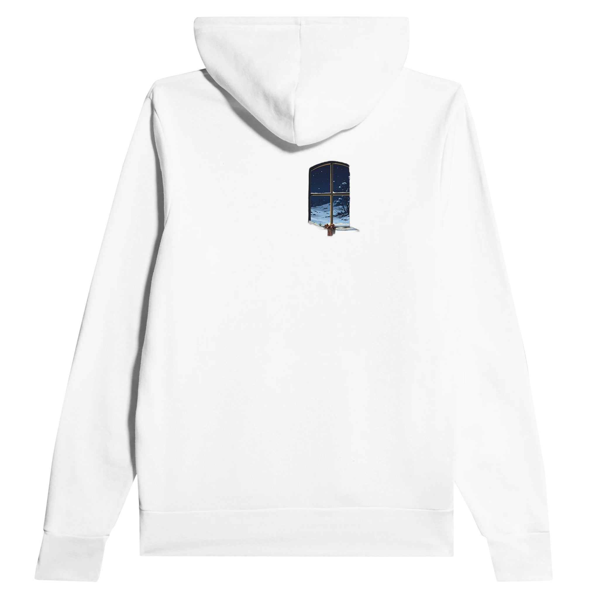 Bothy Interior Candlelight Hoodie — detail view | Wild Thread Co