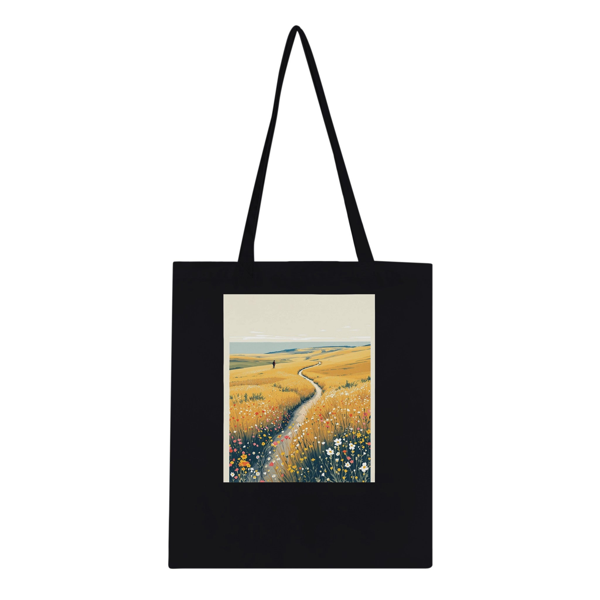 Chalk Downland South Downs Walker Tote Bag Cotton Shopper UK — Tote Bag | Wild Thread Co