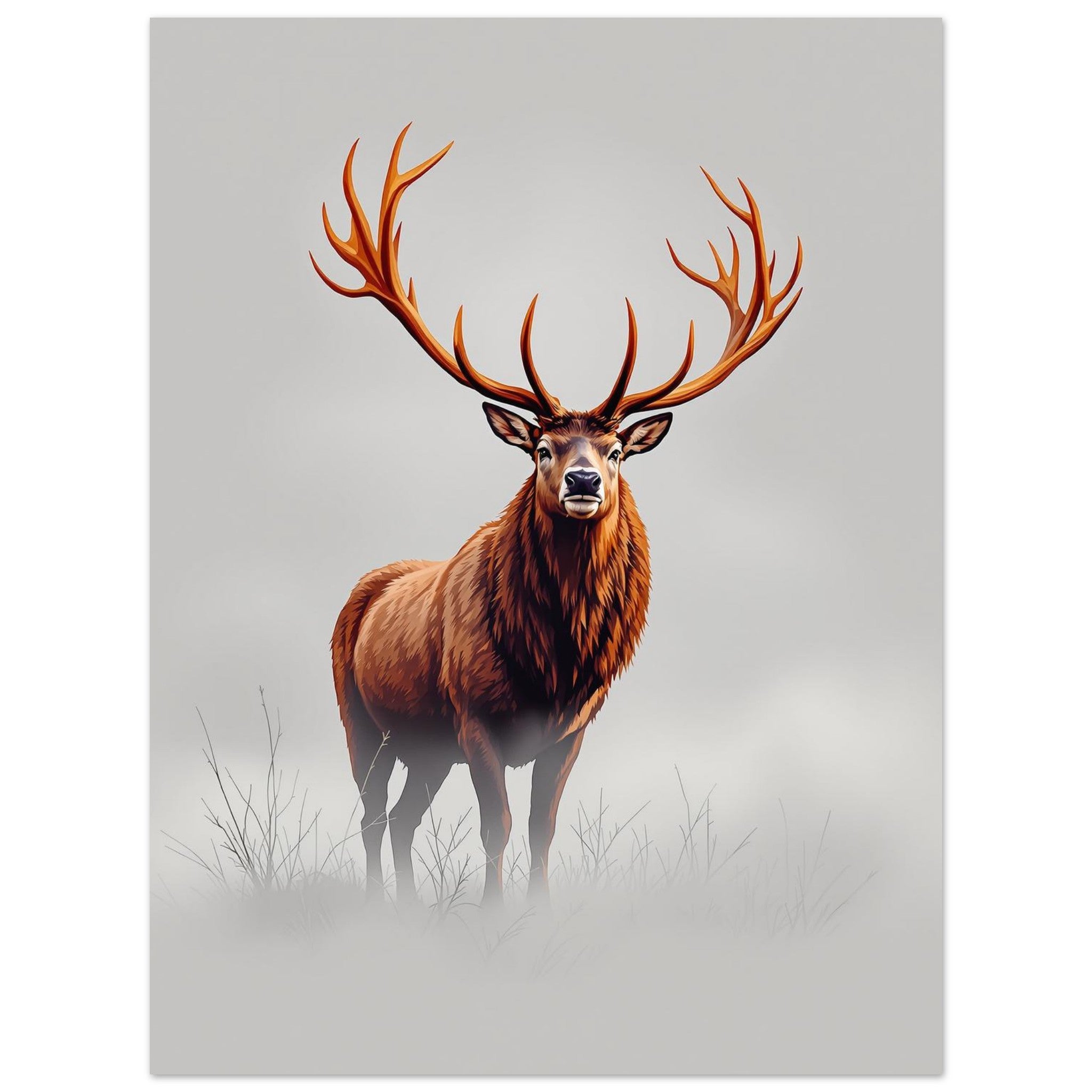 deer stag antlers Art Print Art Print — detail view | Wild Thread Co