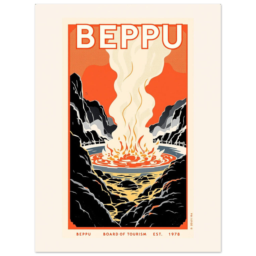Beppu Vintage Travel Poster — Art Print | Wild Thread Co