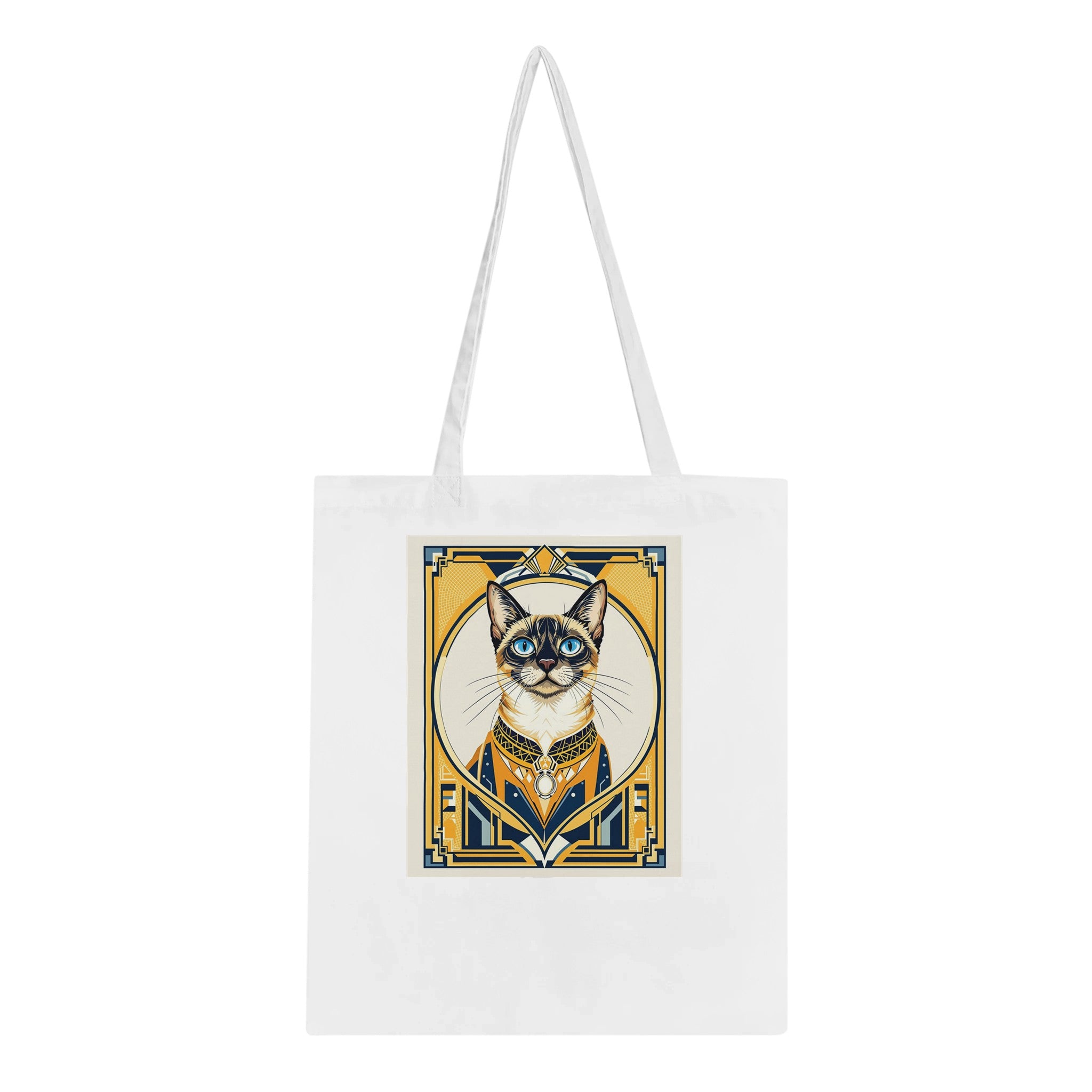 Siamese Cat Elegance Tote Bag Cotton Shopper UK — Tote Bag | Wild Thread Co UK