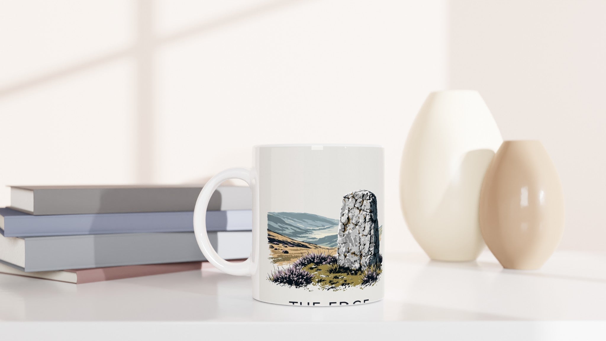 Peak District Gritstone Millstone Mug — detail view | Wild Thread Co
