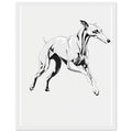 Whippet Grace Framed Art Print — detail view | Wild Thread Co