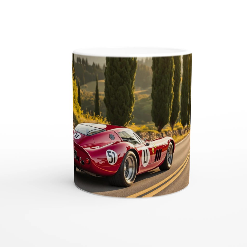Ferrari 250 GTO Art Coffee Print Material — detail view | Wild Thread Co