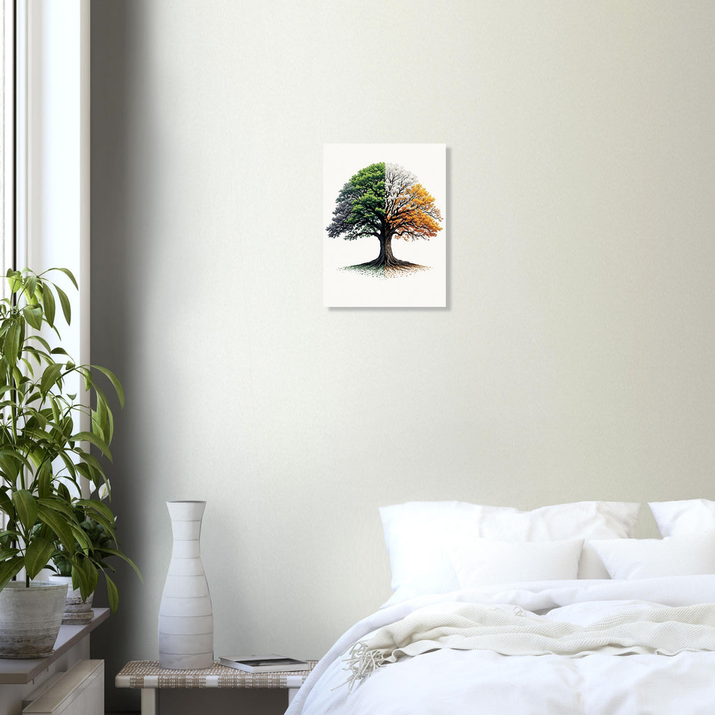 Oak Tree Four Seasons A1 Art Print Art Print — detail view | Wild Thread Co