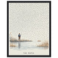 Chalk Stream Trout Rising Mayfly Framed Print Wall Art Ready to Hang Framed Art Print — detail view | Wild Thread Co
